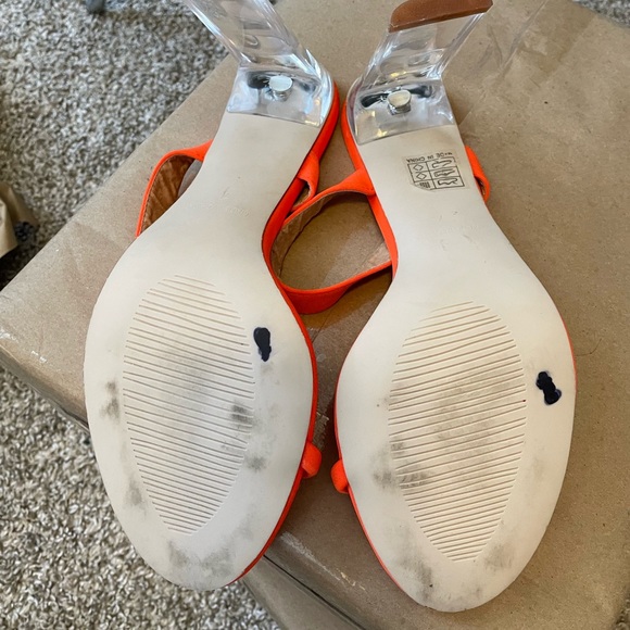 Nasty Gal Bright Orange High Heel Sandals - Picture 5 of 16